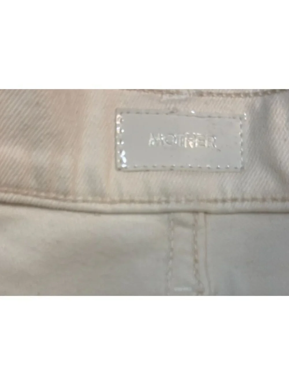 NWOT MOTHER High Waisted Weekender Skimp Off-White Flare Jeans Size 26